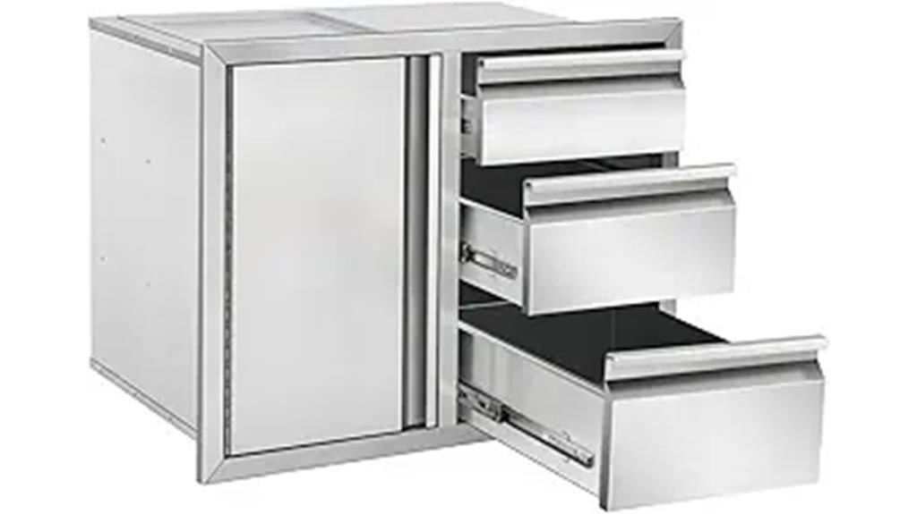 stainless steel outdoor kitchen