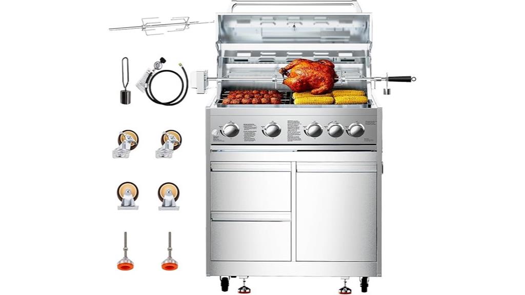 stainless steel outdoor kitchen