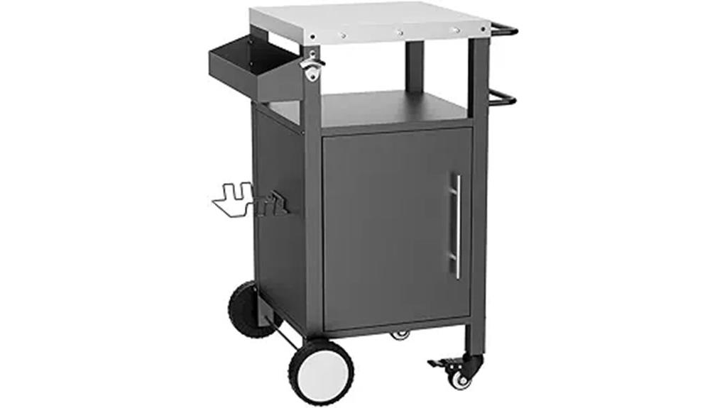 stainless steel patio cart