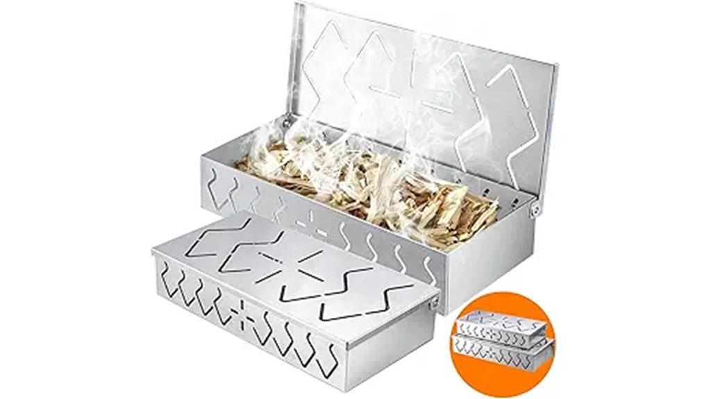 stainless steel smoke chip boxes
