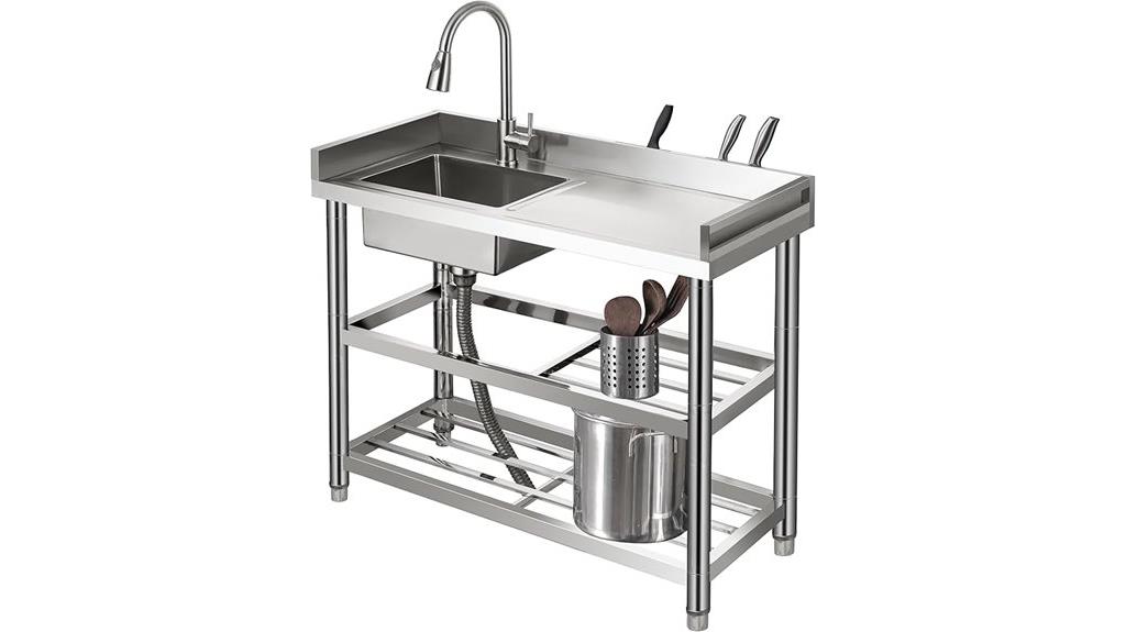 stainless steel utility sink