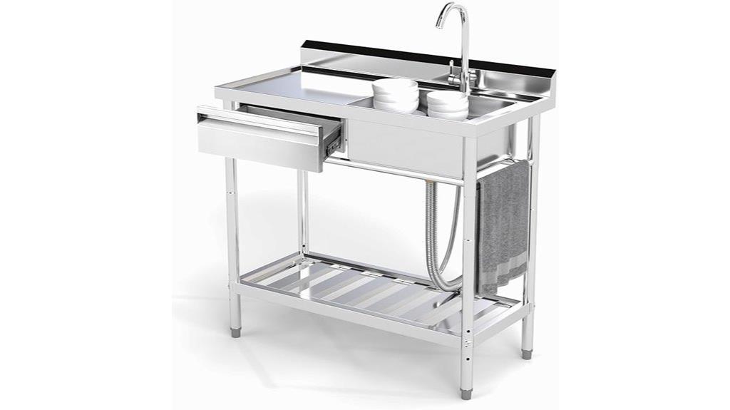stainless steel utility sink