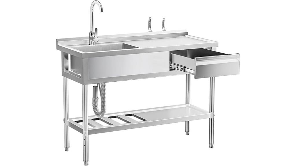 stainless steel utility sink