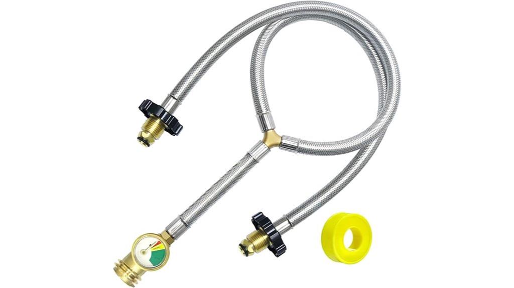 stainless steel y splitter adapter