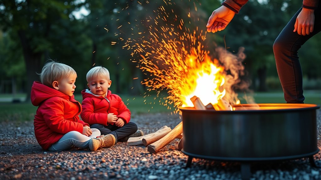 stay vigilant around fires