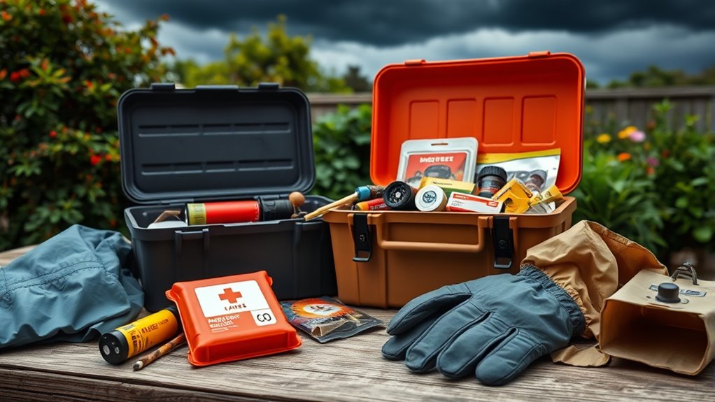 stock emergency supplies and safety gear