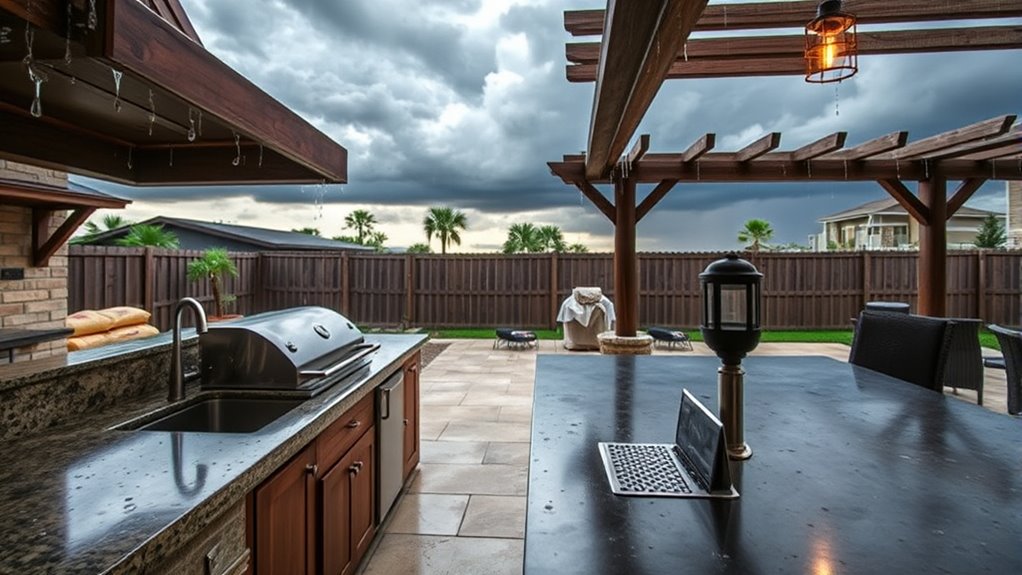 storm resistant outdoor kitchen costs