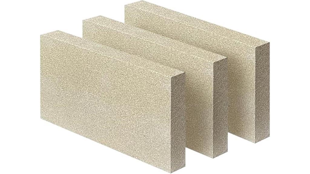 three 9 x4 5 x0 75 firebricks