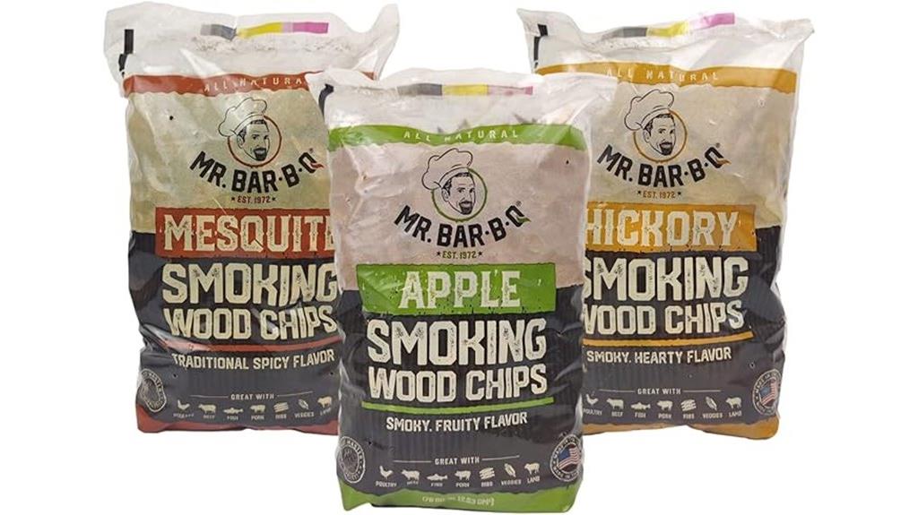 three flavor wood smoker chips
