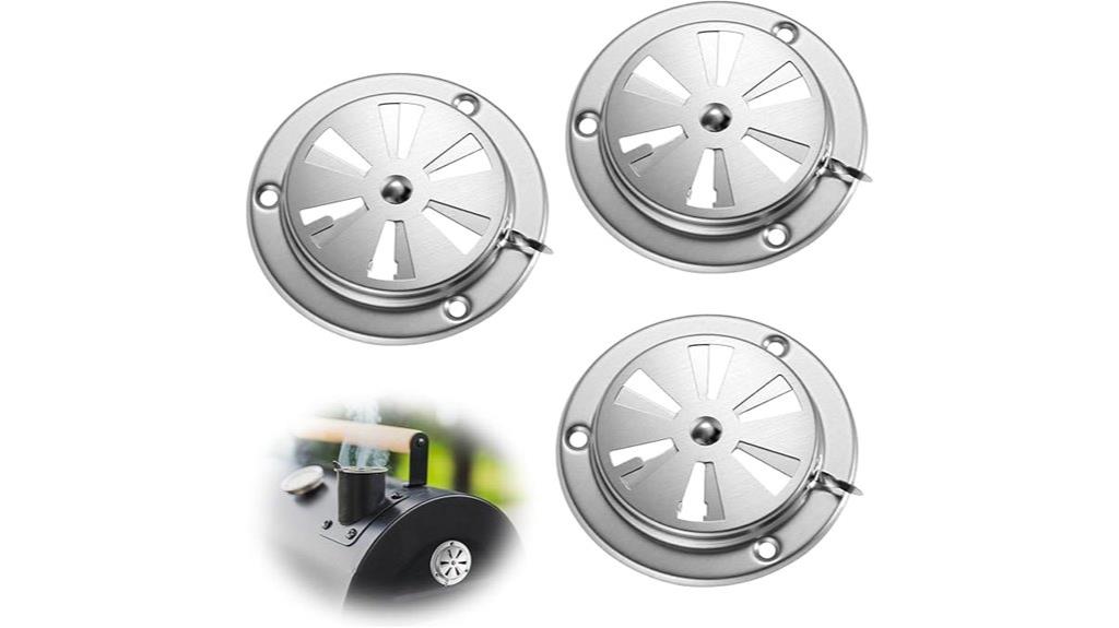 three piece grill air damper