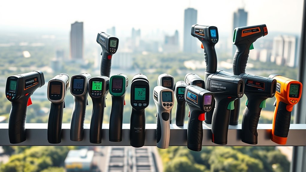 top balcony infrared thermometers