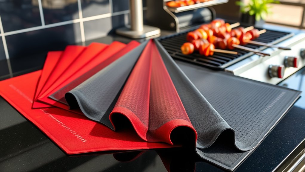 top double peel grill mats