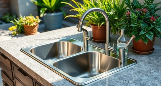 top double peel outdoor sinks
