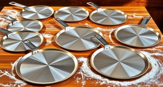 top double steel pizza pans