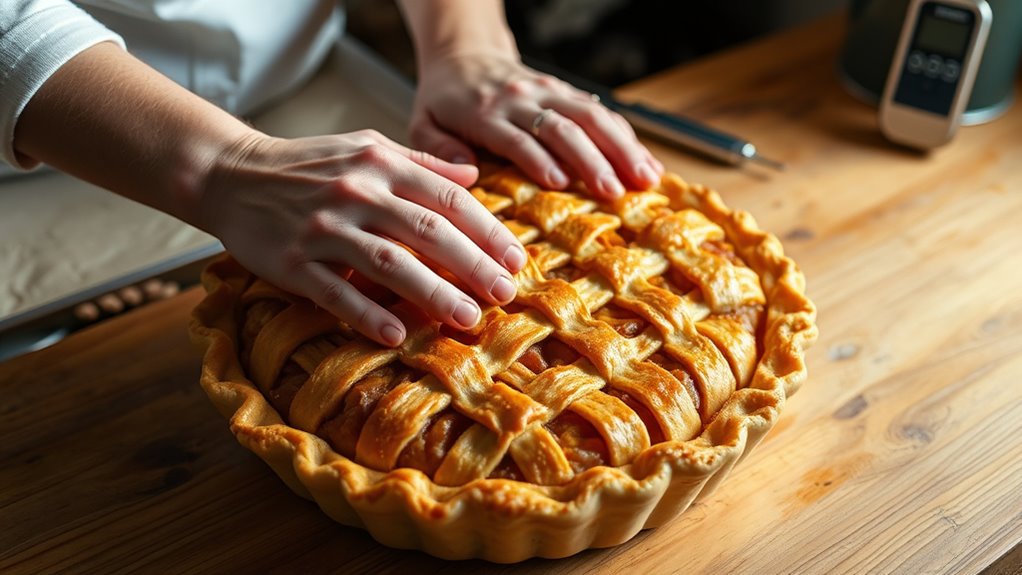 turn pies for even baking