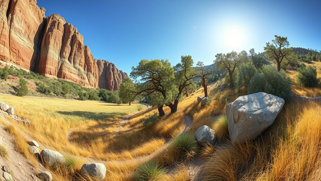 utilize natural landform features