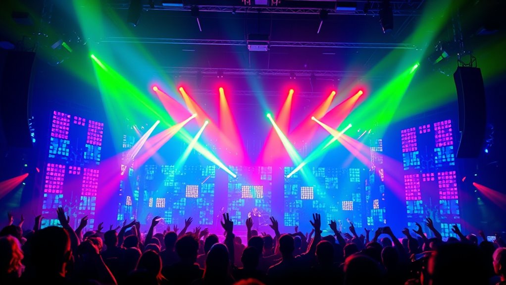 vibrant lighting energizes dance