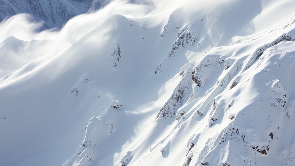 wind driven snow accumulation patterns