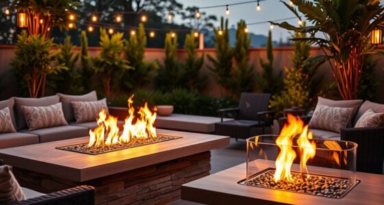 add warmth with fire features