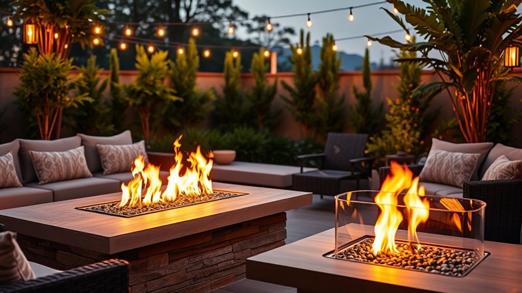 add warmth with fire features