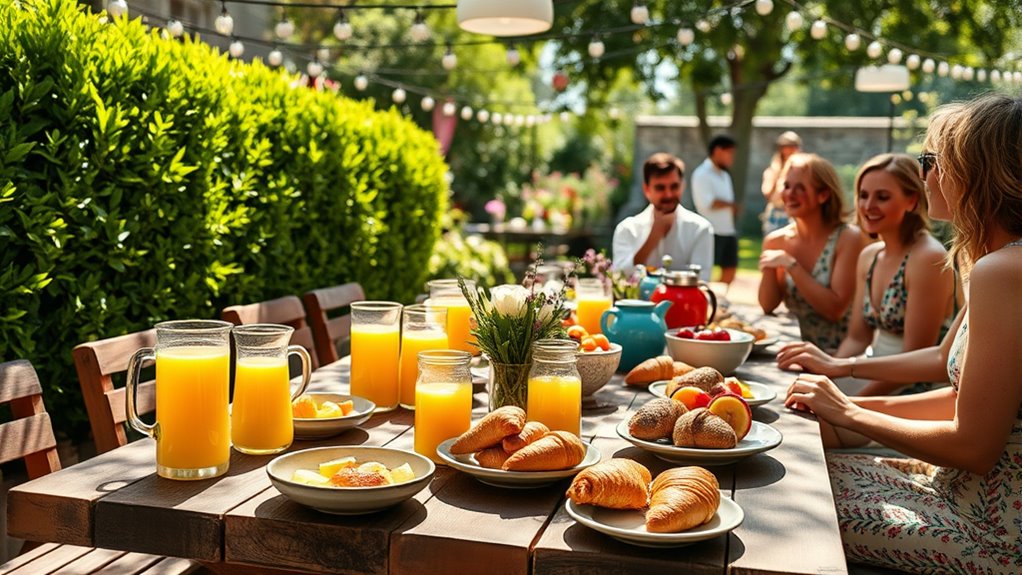 charming garden outdoor brunch