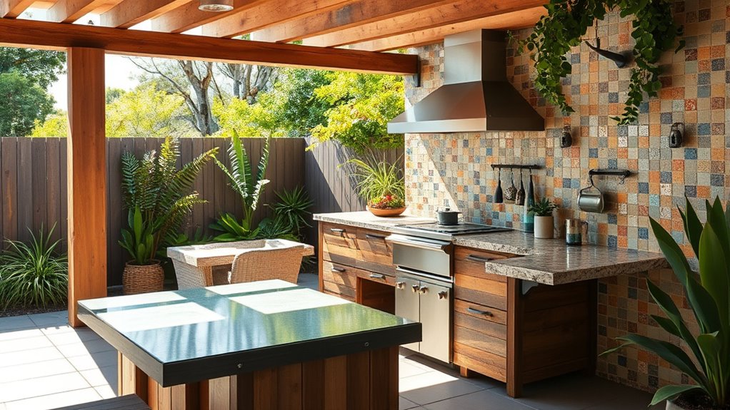eco friendly outdoor kitchen design