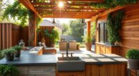 eco friendly outdoor kitchen materials