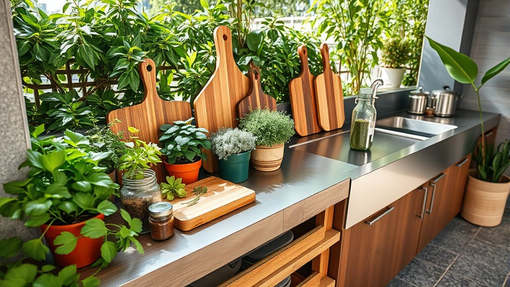 eco friendly outdoor kitchen materials