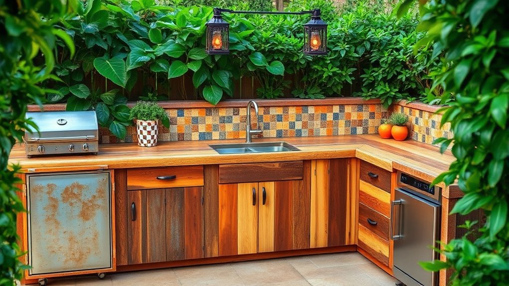 eco friendly outdoor kitchen materials