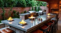 fire features in outdoor kitchens