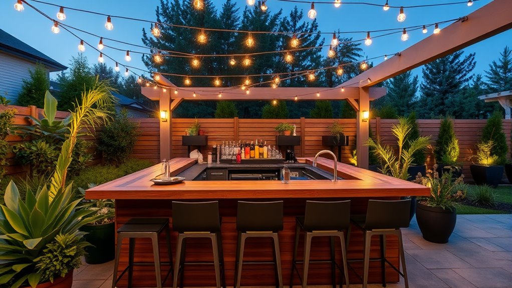 lighting and seating arrangements