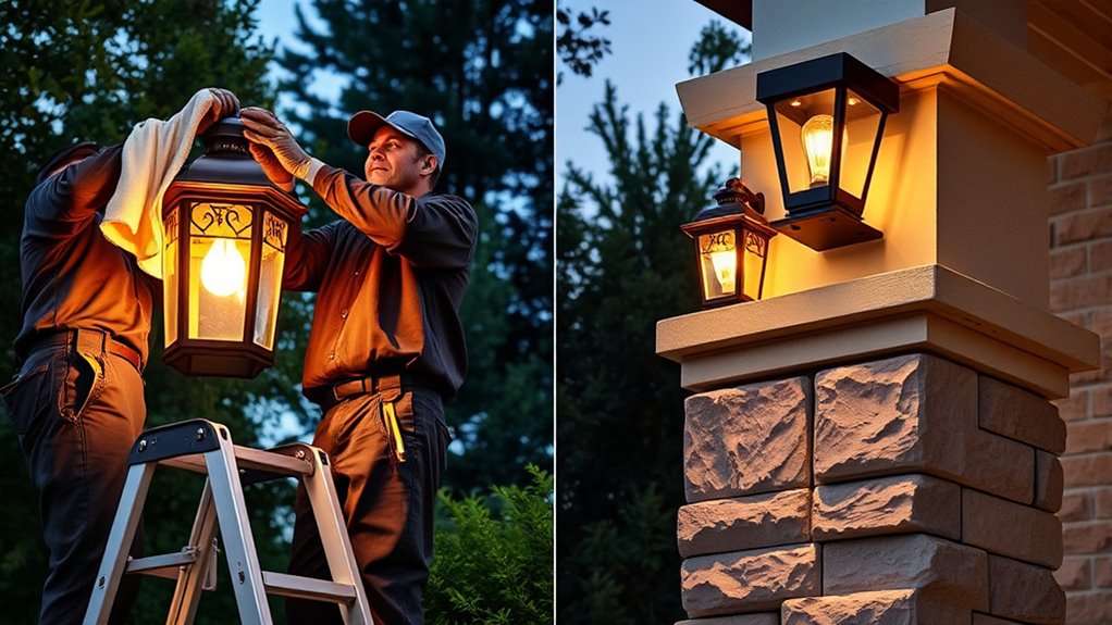 maintain outdoor lighting fixtures