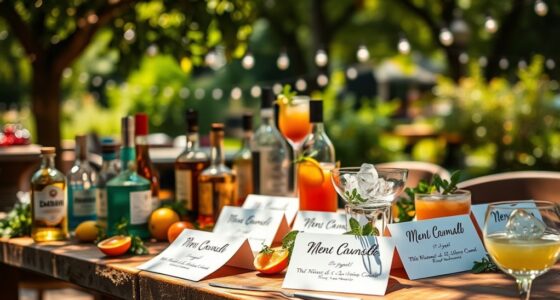 outdoor cocktail menu creation