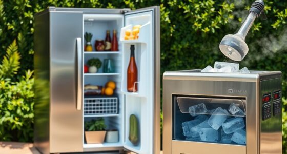 outdoor fridge and ice maintenance