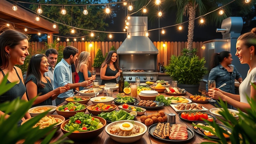 outdoor global cuisine event