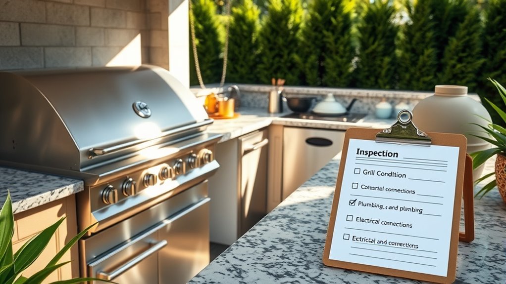 outdoor kitchen annual inspection