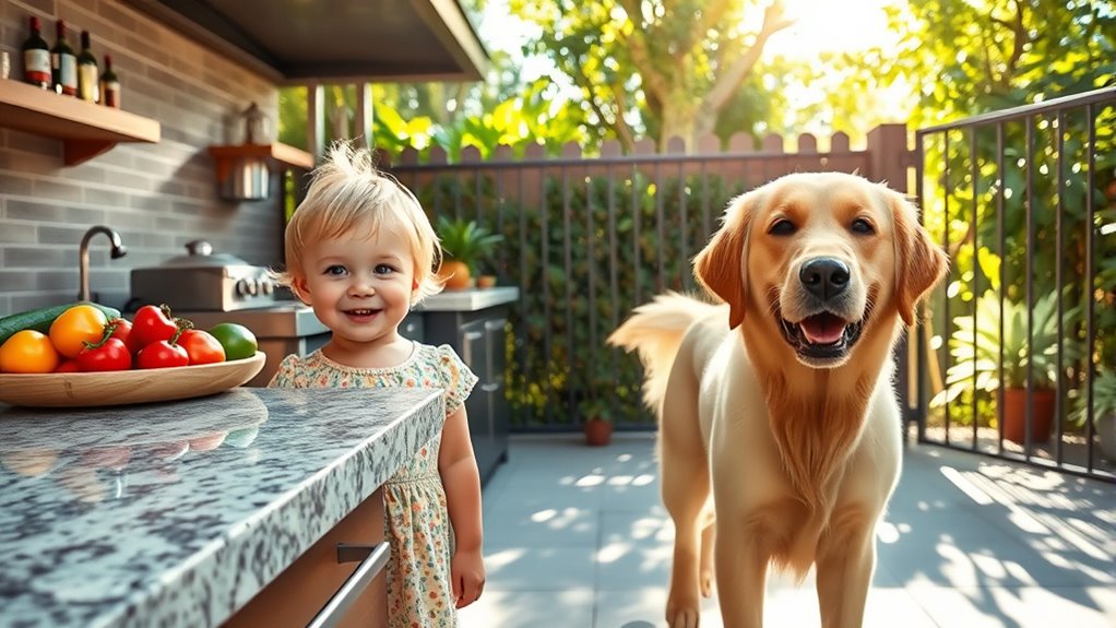 outdoor kitchen child safety