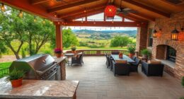 outdoor kitchen for gatherings