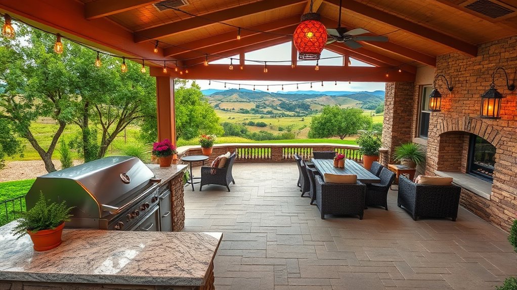 outdoor kitchen for gatherings