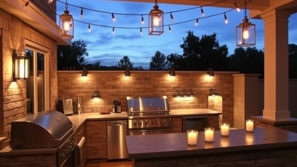 outdoor kitchen lighting ideas
