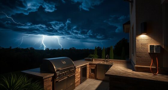 outdoor kitchen lightning safety
