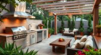 outdoor kitchen lounge integration