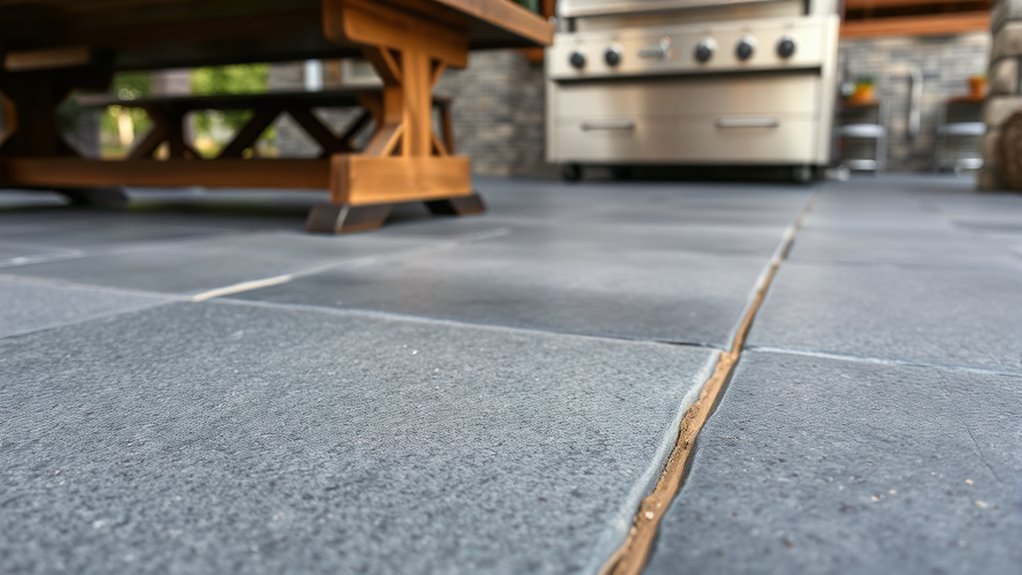 outdoor kitchen safety flooring