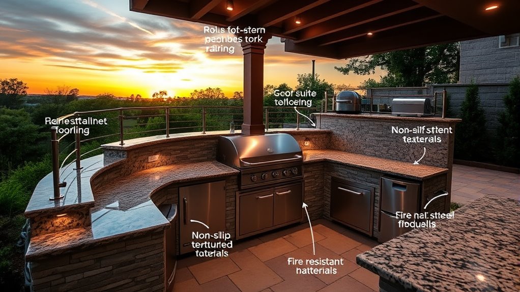 outdoor kitchen safety tips