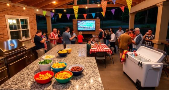 outdoor sports party setup