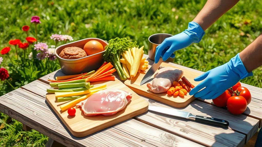 preventing outdoor food cross contamination