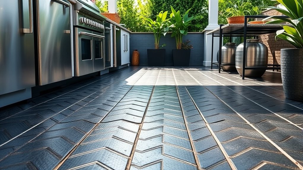 slip resistant outdoor kitchen flooring