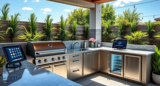 smart outdoor kitchen integration