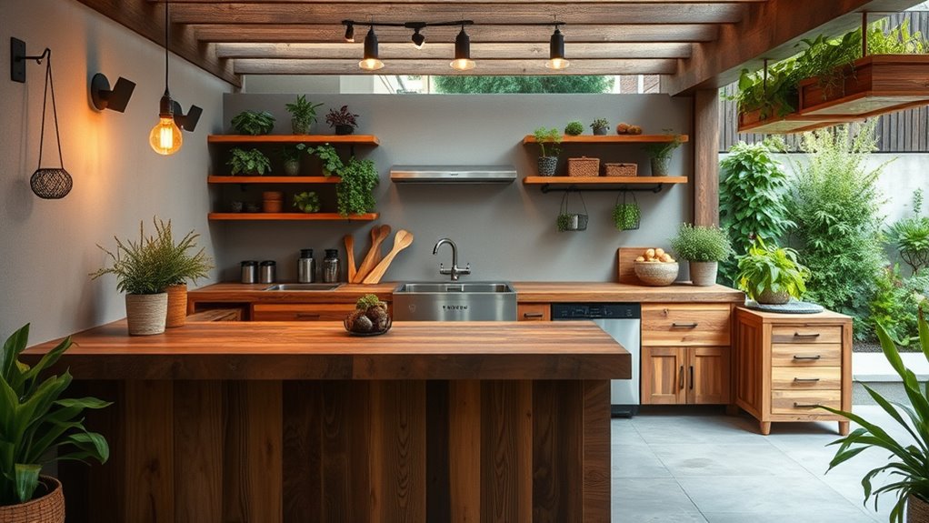 sustainable outdoor kitchen design