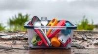 waterproof storage for utensils